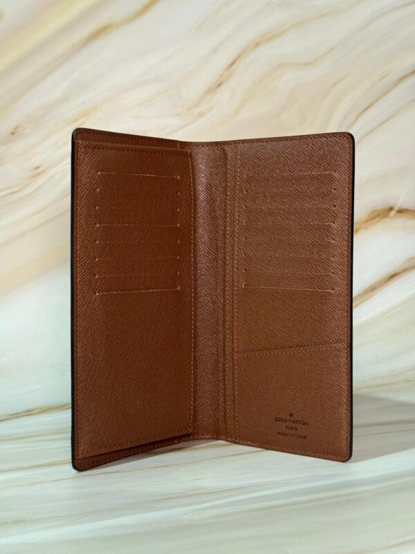 Louis Vuitton Brown Brazza Monogram Men’s Leather Long Bifold Wallet LV 2 Authentic Louis Vuitton Brazza Monogram Men's Bifold Wallet