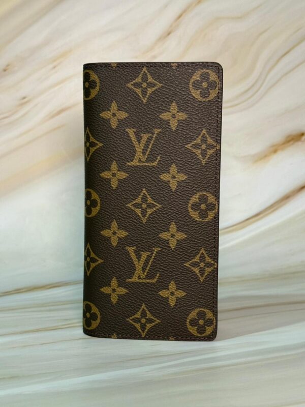 Louis Vuitton Brown Brazza Monogram Men’s Leather Long Bifold Wallet LV Authentic Louis Vuitton Brazza Monogram Men's Bifold Wallet