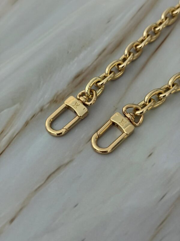 Louis Vuitton Monogram Black Crossbody Bag | Gold Chain LV