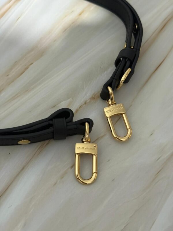 Louis Vuitton Monogram Black Crossbody Bag | Gold Chain LV