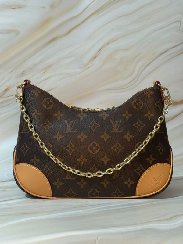 Louis Vuitton Monogram Shoulder Bag LV Crossbody Purse with Gold Chain 1 Louis Vuitton Monogram Shoulder Bag | Authentic LV Crossbody