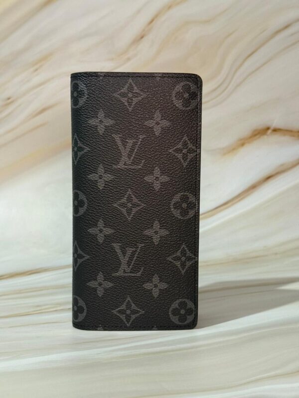 Black Wallet LV Monogram Brazza Wallet | Black Leather Bifold for Men