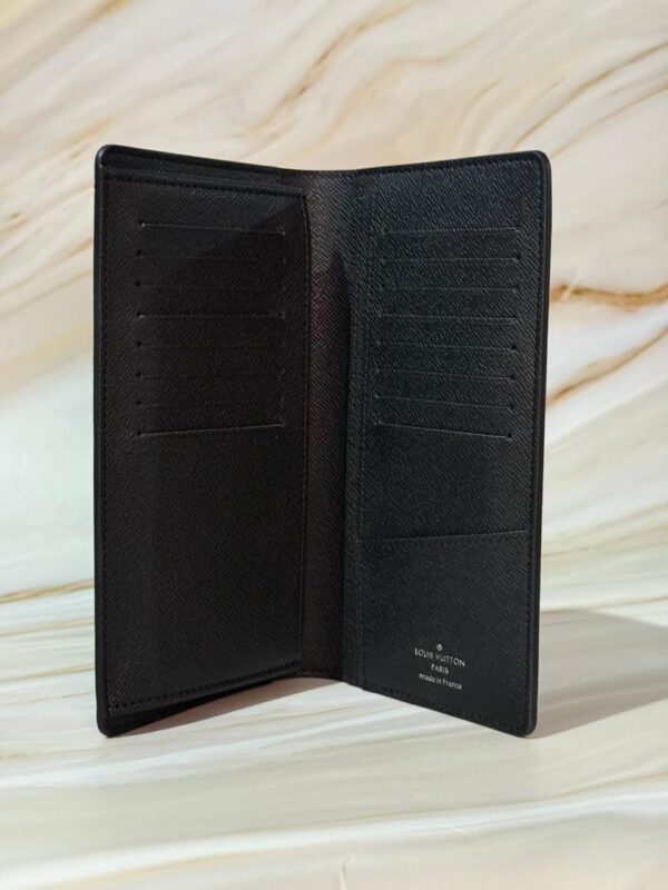 Luois Black Wallet 1 LV Monogram Brazza Wallet | Black Leather Bifold for Men