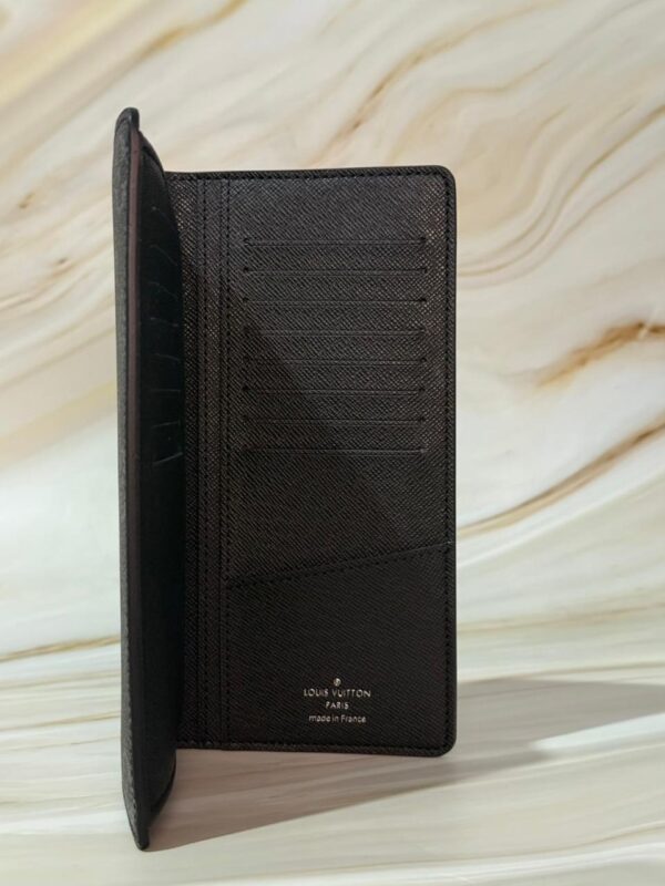 Luois Black Wallet 2 LV Monogram Brazza Wallet | Black Leather Bifold for Men