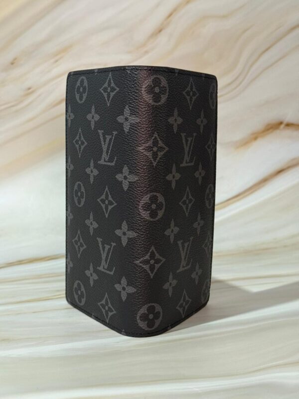 Luois Black Wallet LV Monogram Brazza Wallet | Black Leather Bifold for Men